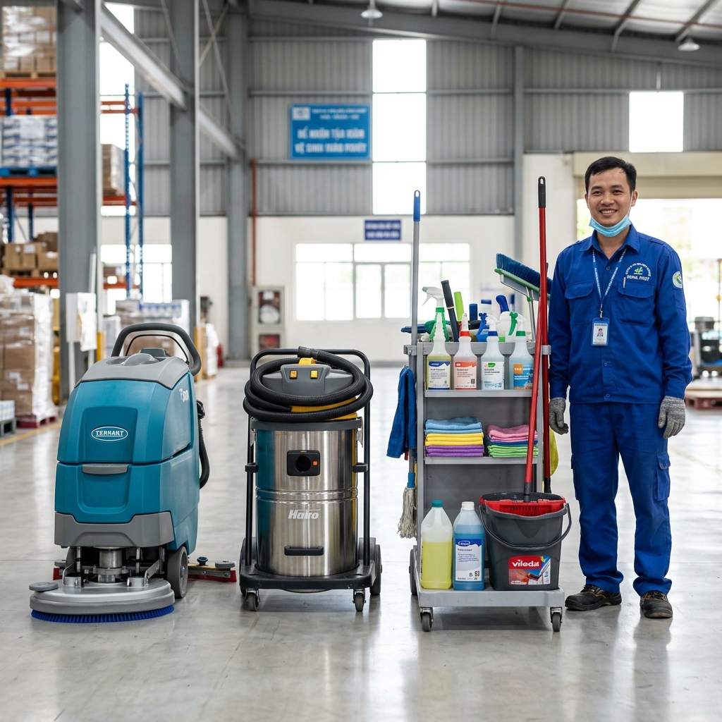 Trang thiết bị vệ sinh công nghiệp